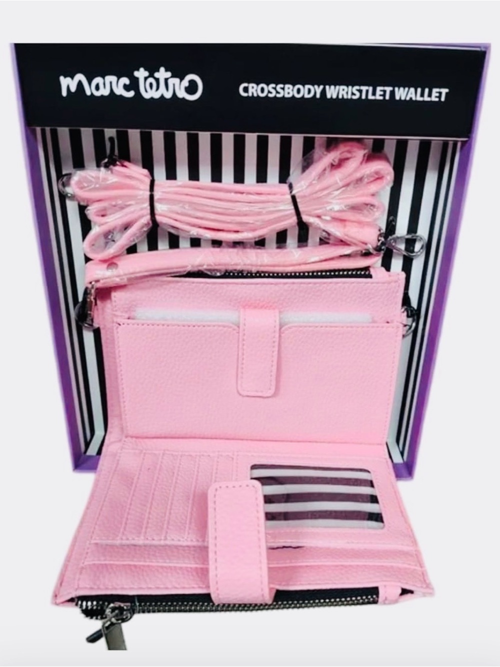 Marc Tetro Pink Crossbody Wristlet Wallet